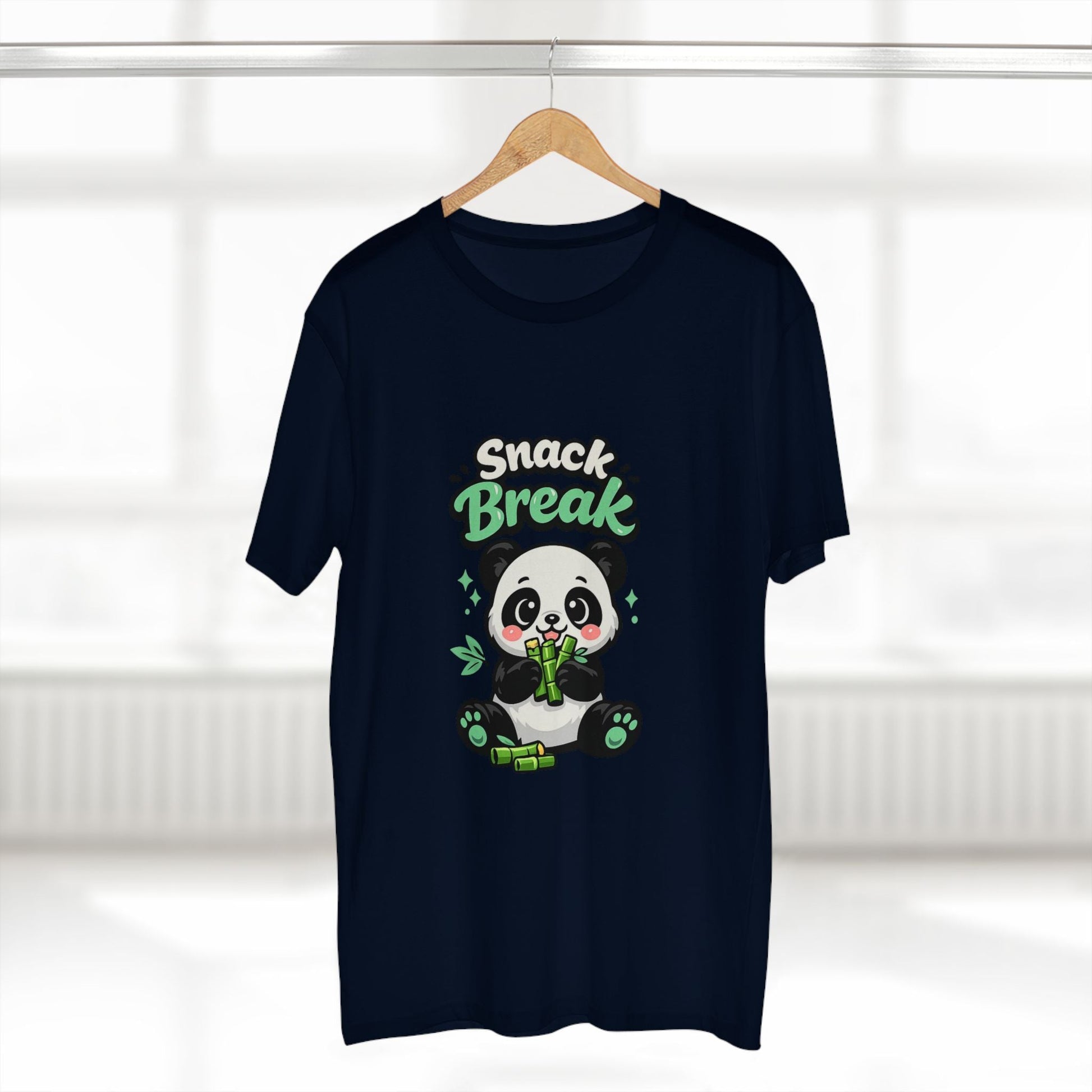 Snack Break Panda T-Shirt — Cute Panda Eating Bamboo Graphic Tee Printify