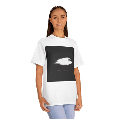 Abstract Brushstroke Tee — Minimal Black Square Design Printify
