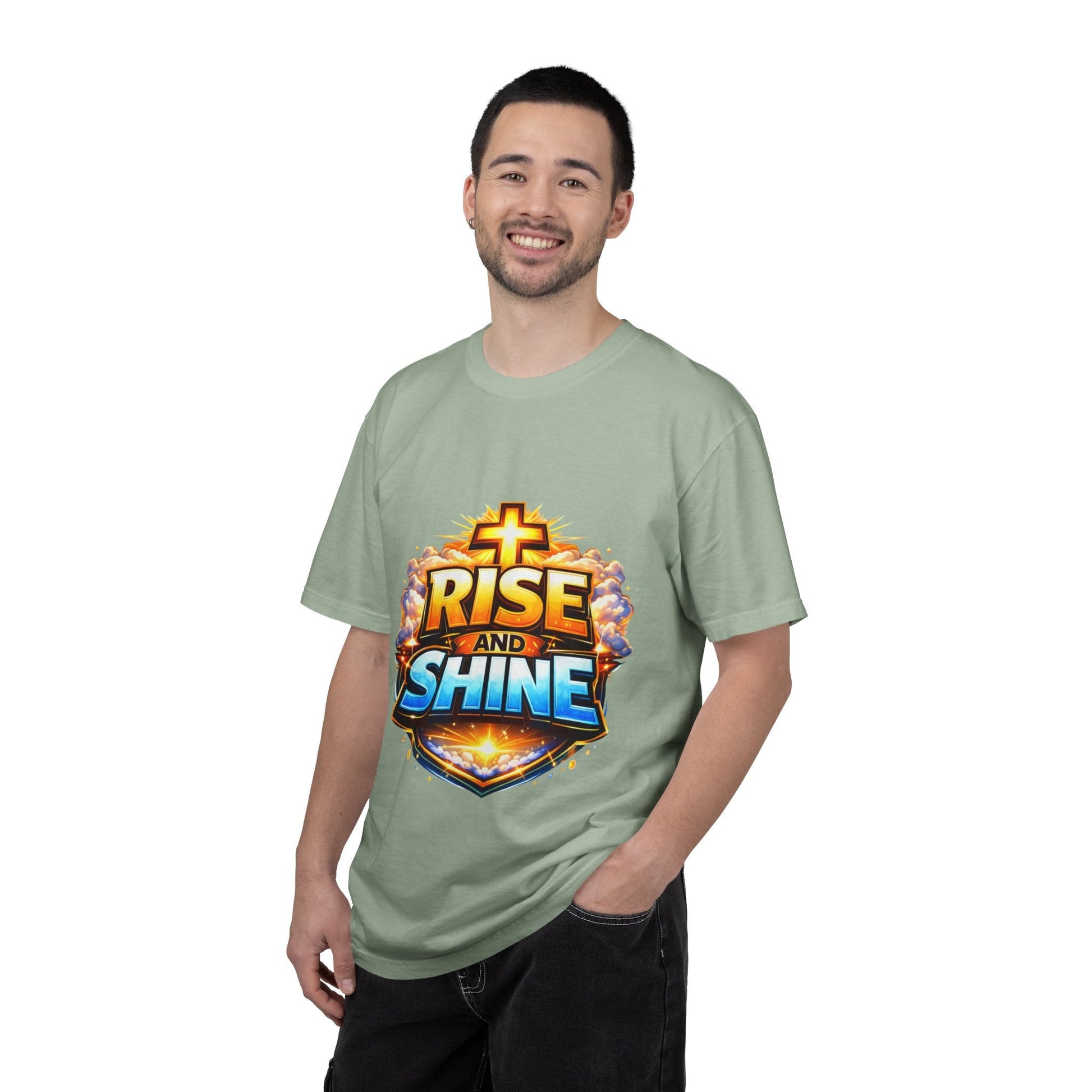 Rise and Shine Christian T-Shirt for Men – Inspirational Graphic Tee Printify