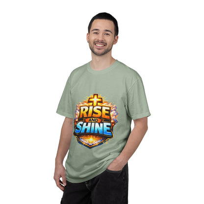 Rise and Shine Christian T-Shirt for Men – Inspirational Graphic Tee Printify