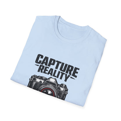 Photography T-Shirt — "Capture Reality" Camera Tee (No Filter Needed) Printify