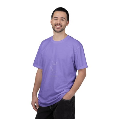 Minimal Face Line Art T-Shirt — Subtle Embossed ‘NORMCORE’ Graphic Printify