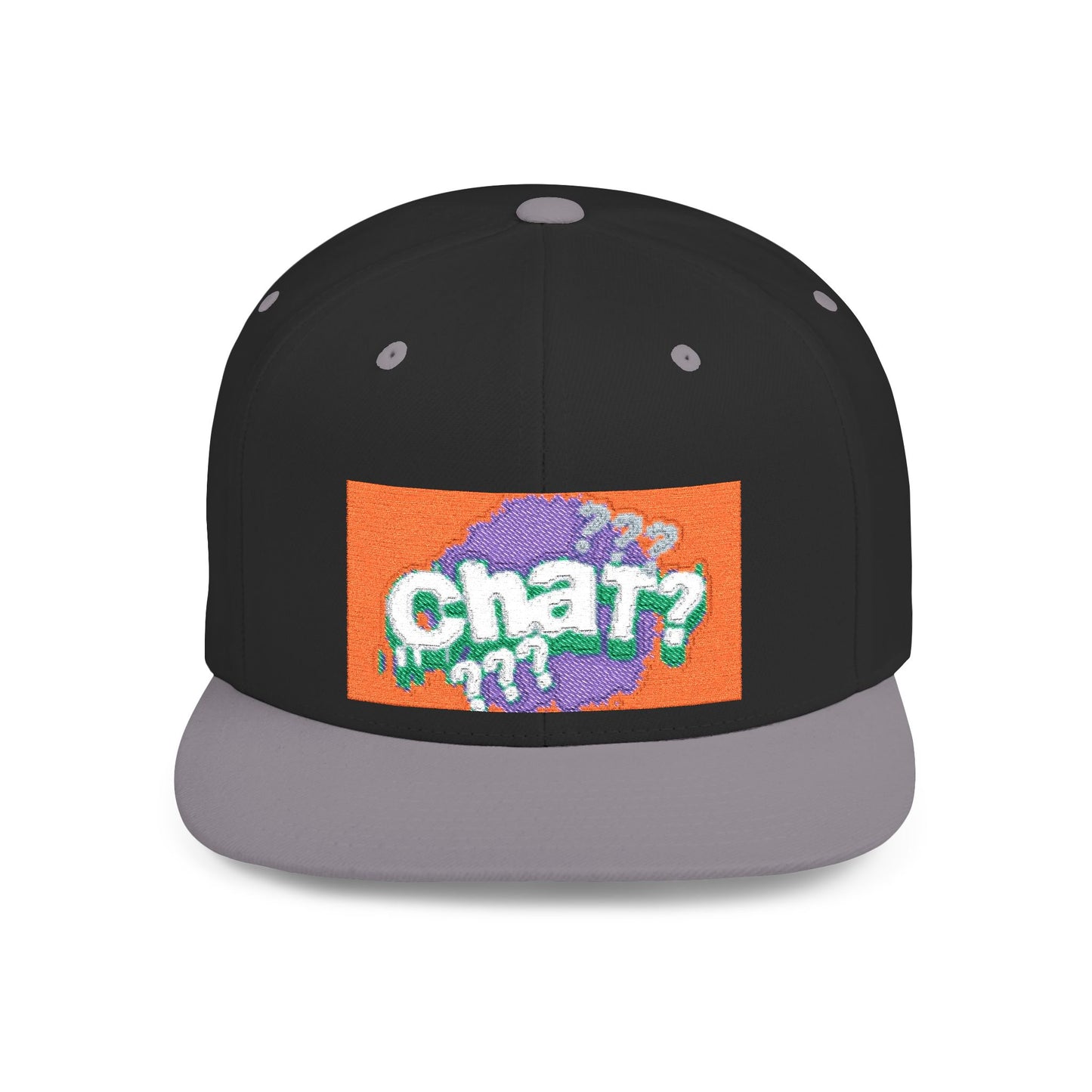 Chat Flat Bill Snapback Hat