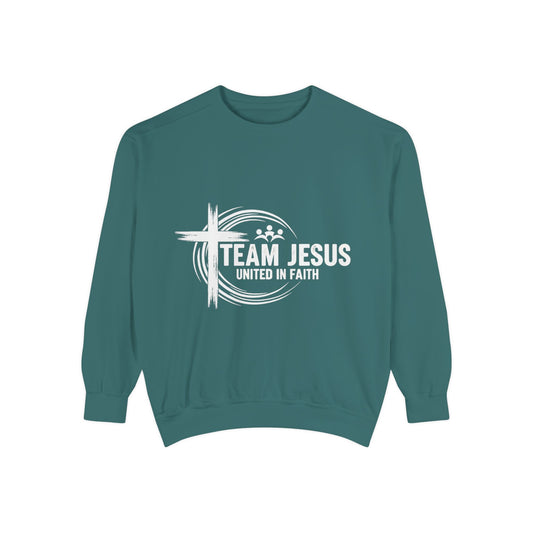 Team Jesus Crewneck Sweatshirt for Men – Faith-Based Christian Graphic Pullover