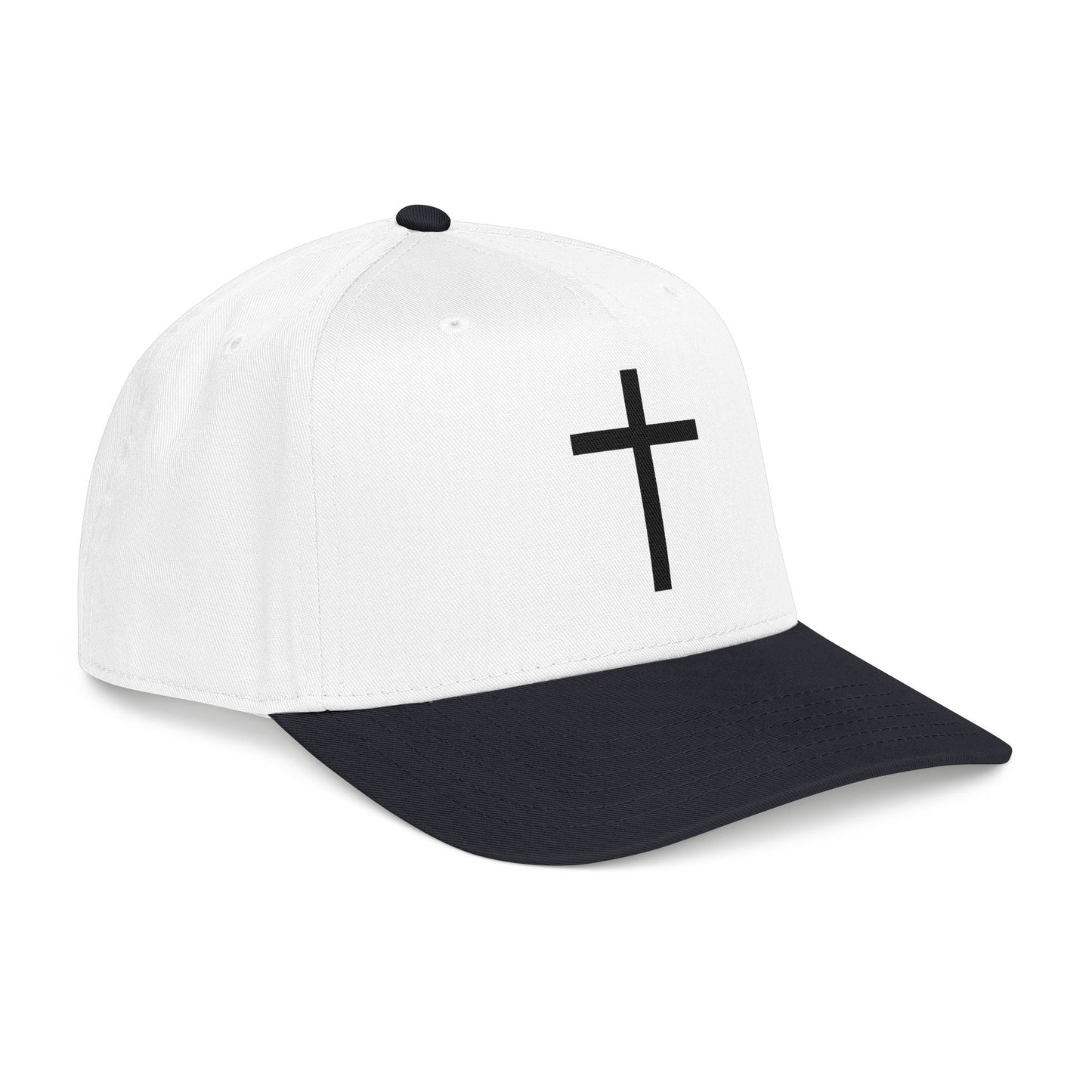 Christian Cross Baseball Cap — Minimal Embroidered Faith Hat Printify
