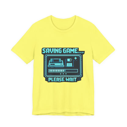Saving Game Please Wait T-Shirt — Retro Gaming Console Tee