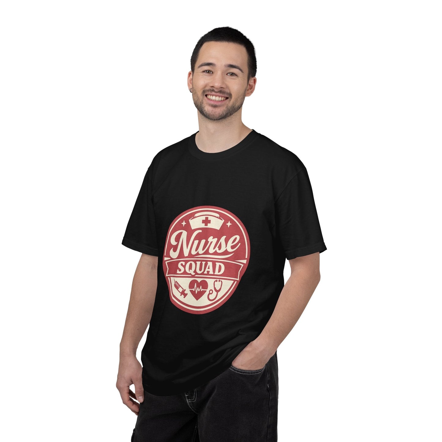 Nurse Squad T-Shirt — Retro Medical Badge Tee for Nurses & Healthcare Teams Printify
