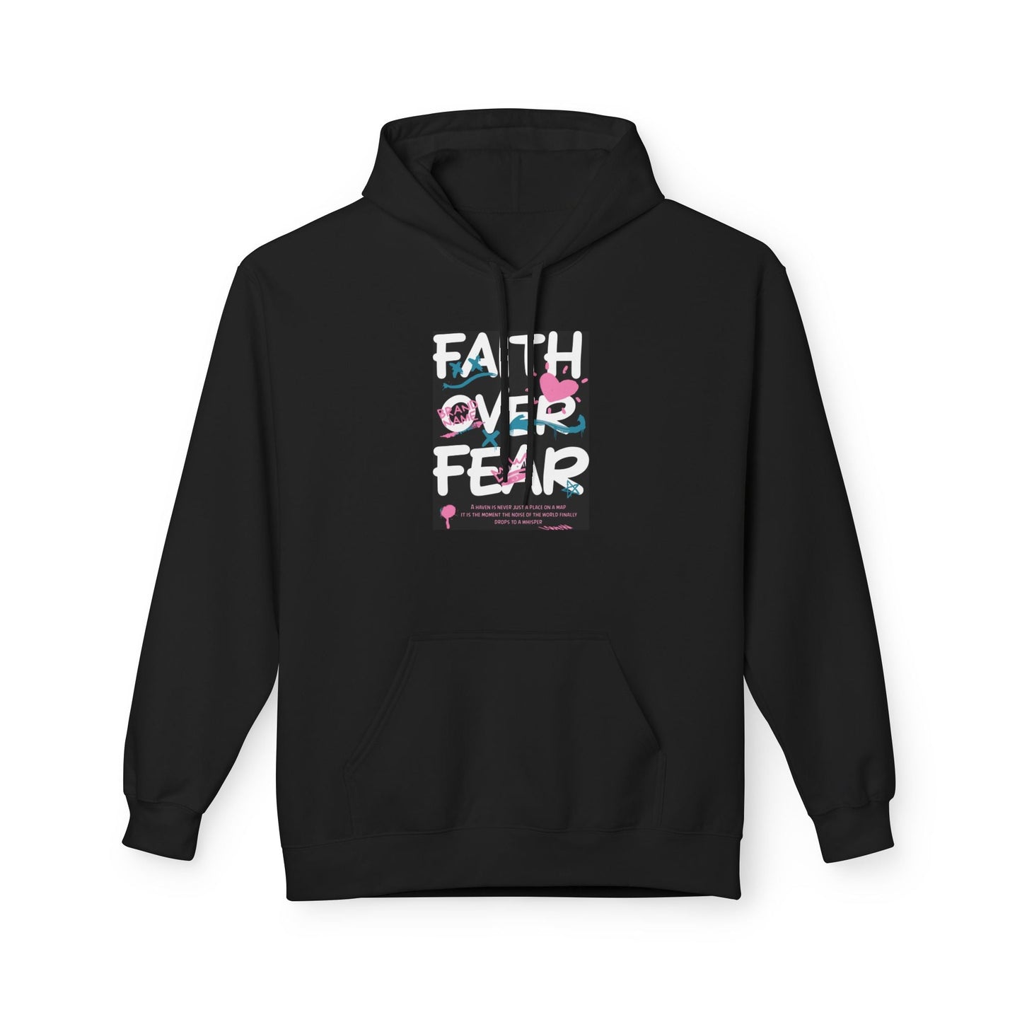 Faith Over Fear Hoodie — Floral Christian Inspiration Sweatshirt Printify
