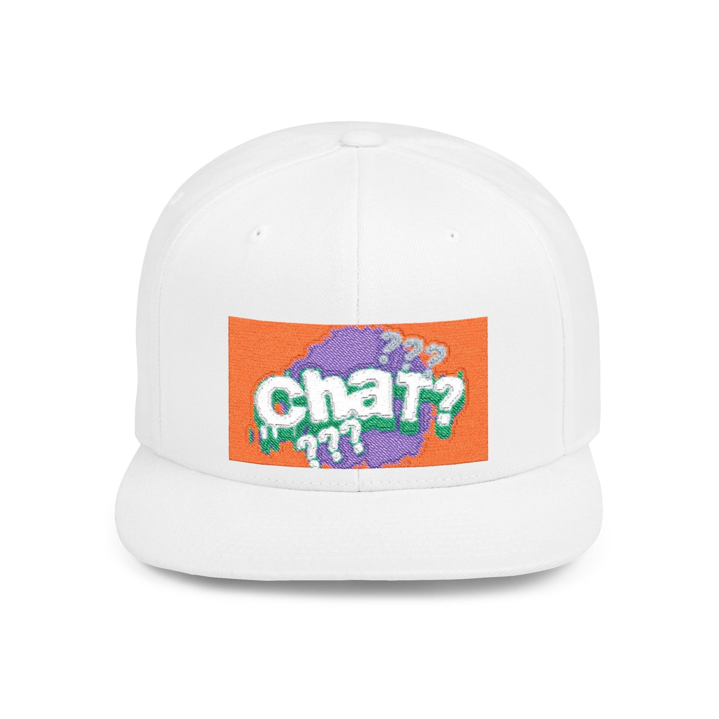 Chat Flat Bill Snapback Hat