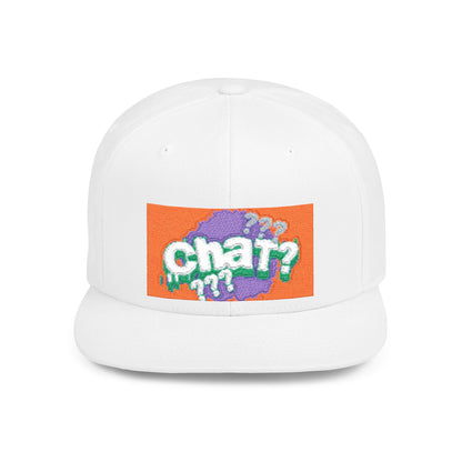 Chat Flat Bill Snapback Hat