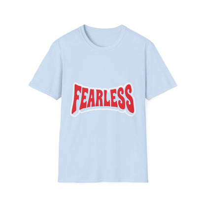Fearless Graphic T-Shirt — Bold Red Typography Tee