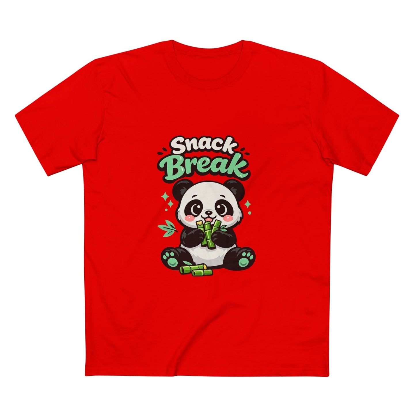Snack Break Panda T-Shirt — Cute Panda Eating Bamboo Graphic Tee Printify