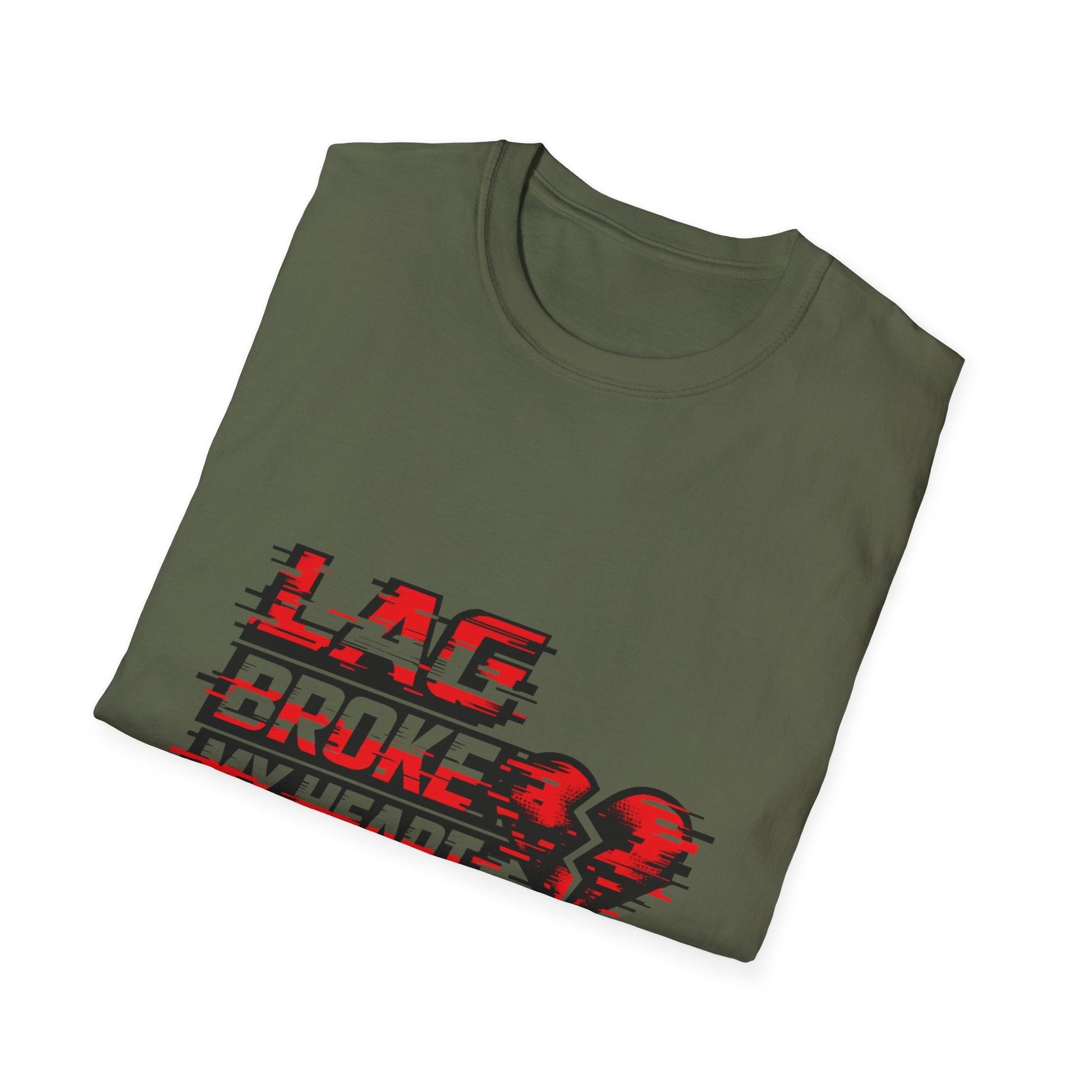 Lag Broke My Heart T‑Shirt — Gamer Broken Heart Graphic Tee Printify