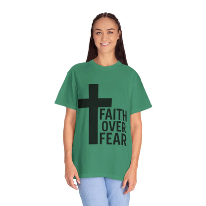 Faith Over Fear T-Shirt — Christian Cross Inspirational Tee Printify
