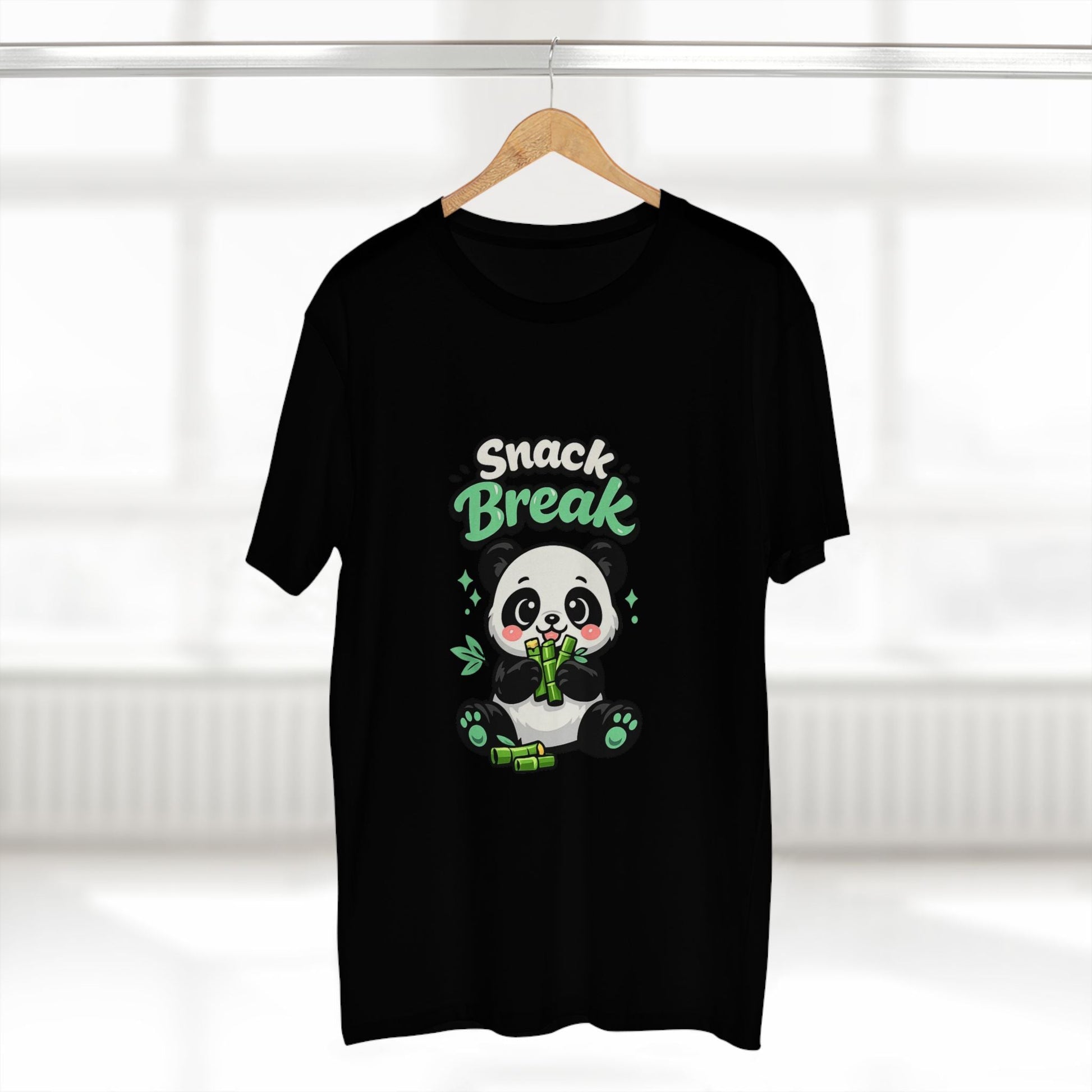 Snack Break Panda T-Shirt — Cute Panda Eating Bamboo Graphic Tee Printify