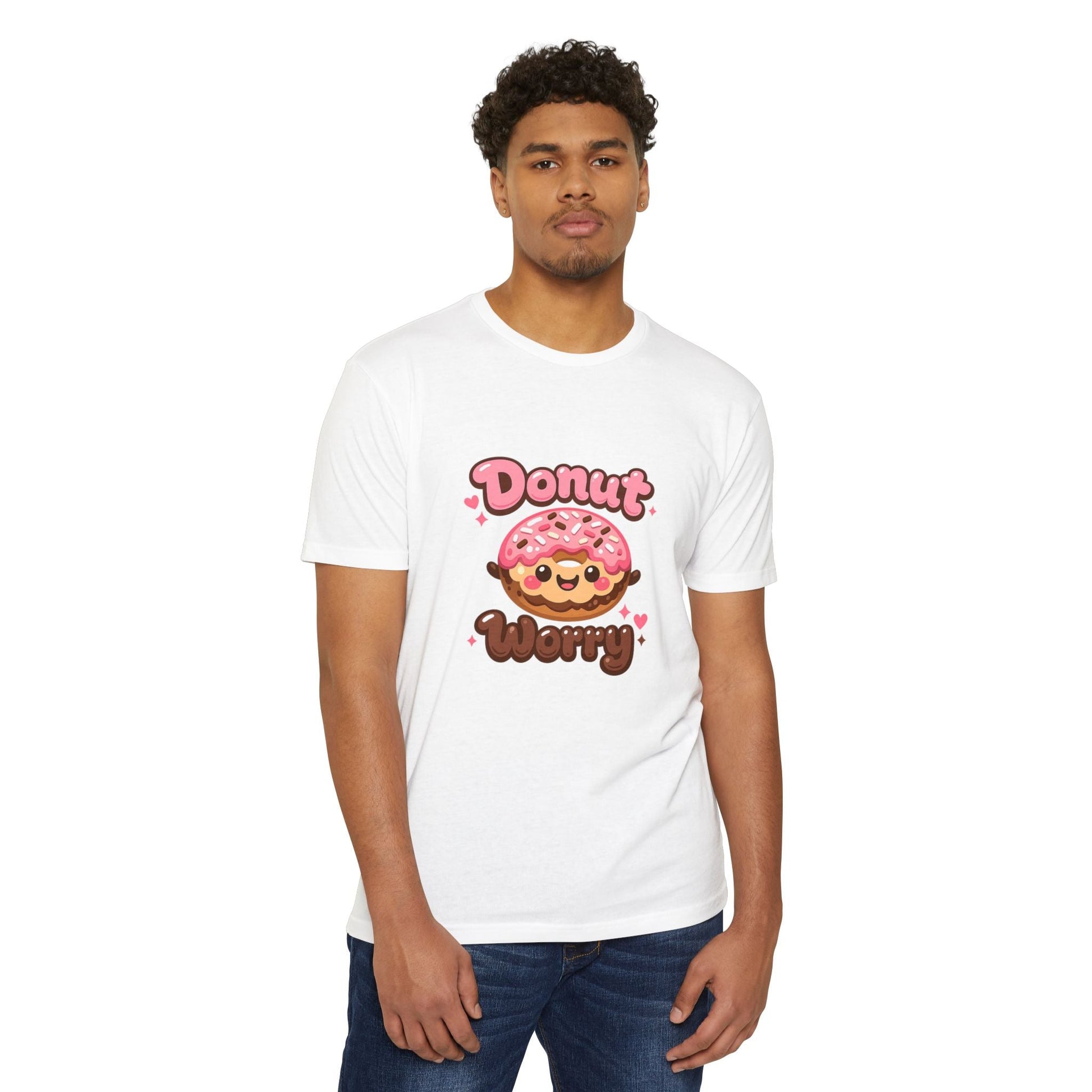 Donut Worry T-Shirt — Cute Kawaii Doughnut Graphic Tee Printify