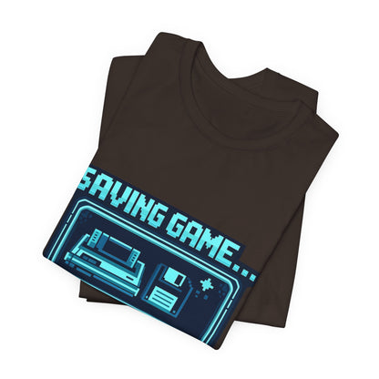 Saving Game Please Wait T-Shirt — Retro Gaming Console Tee