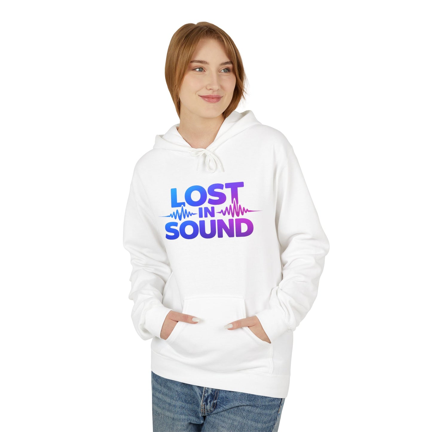 Lost in Sound Hoodie — Gradient Music Wave Pullover