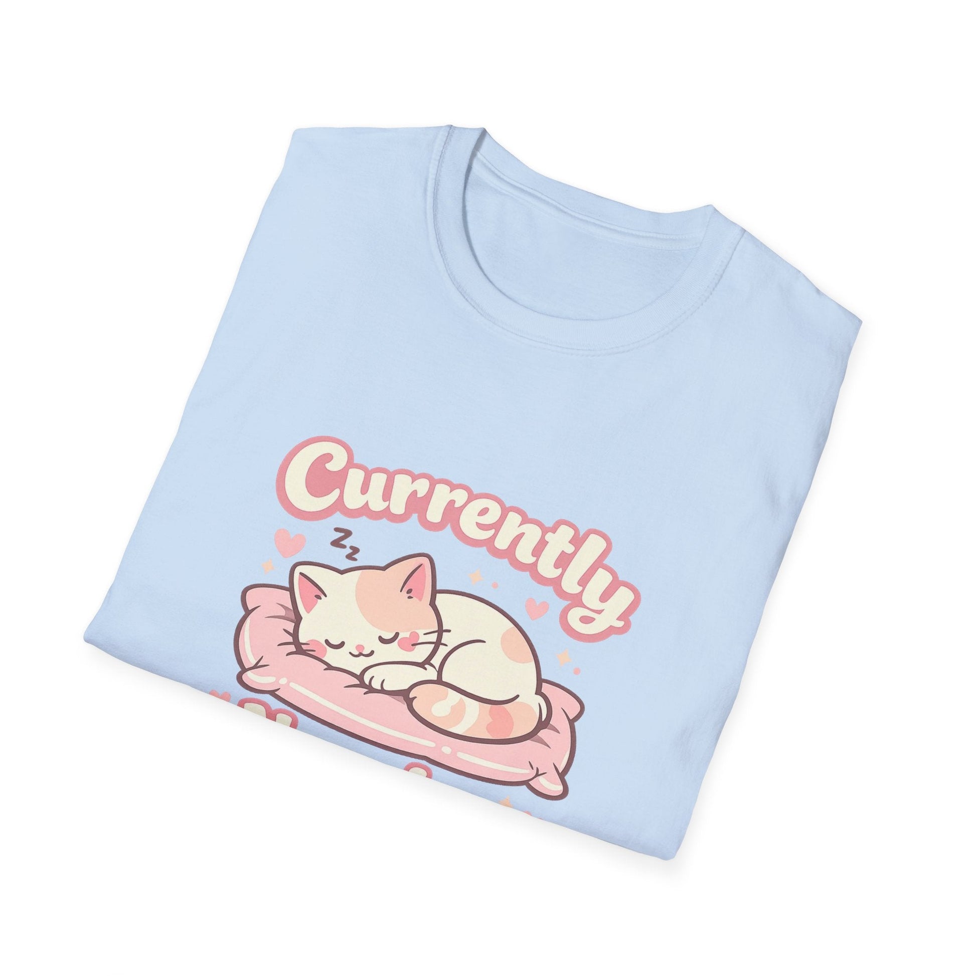 Cat Napping T-Shirt — Cute Sleeping Cat Tee for Cat Lovers Printify