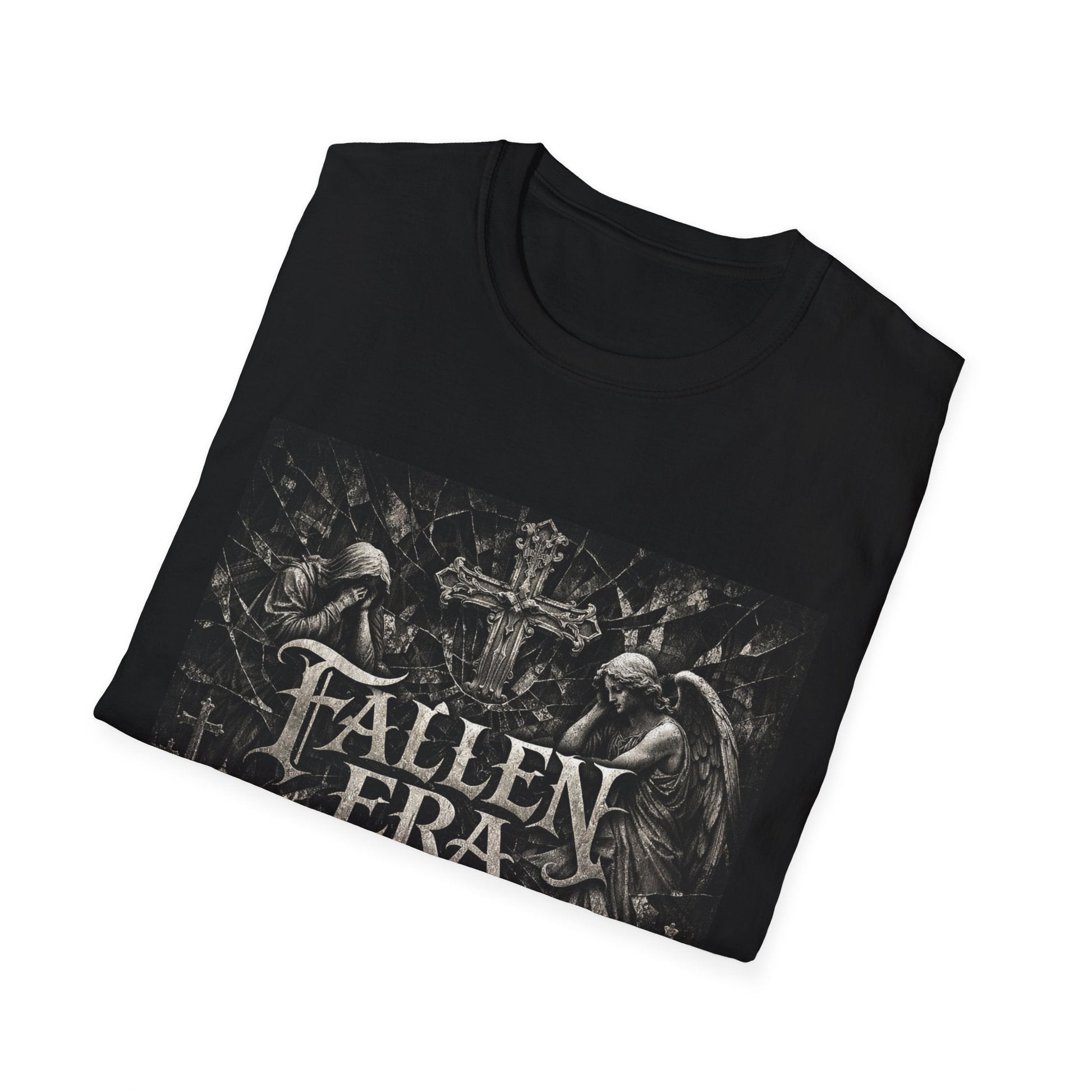 T-Shirt — Fallen Era Gothic Band Tee (Skulls, Angels & Cross) Printify