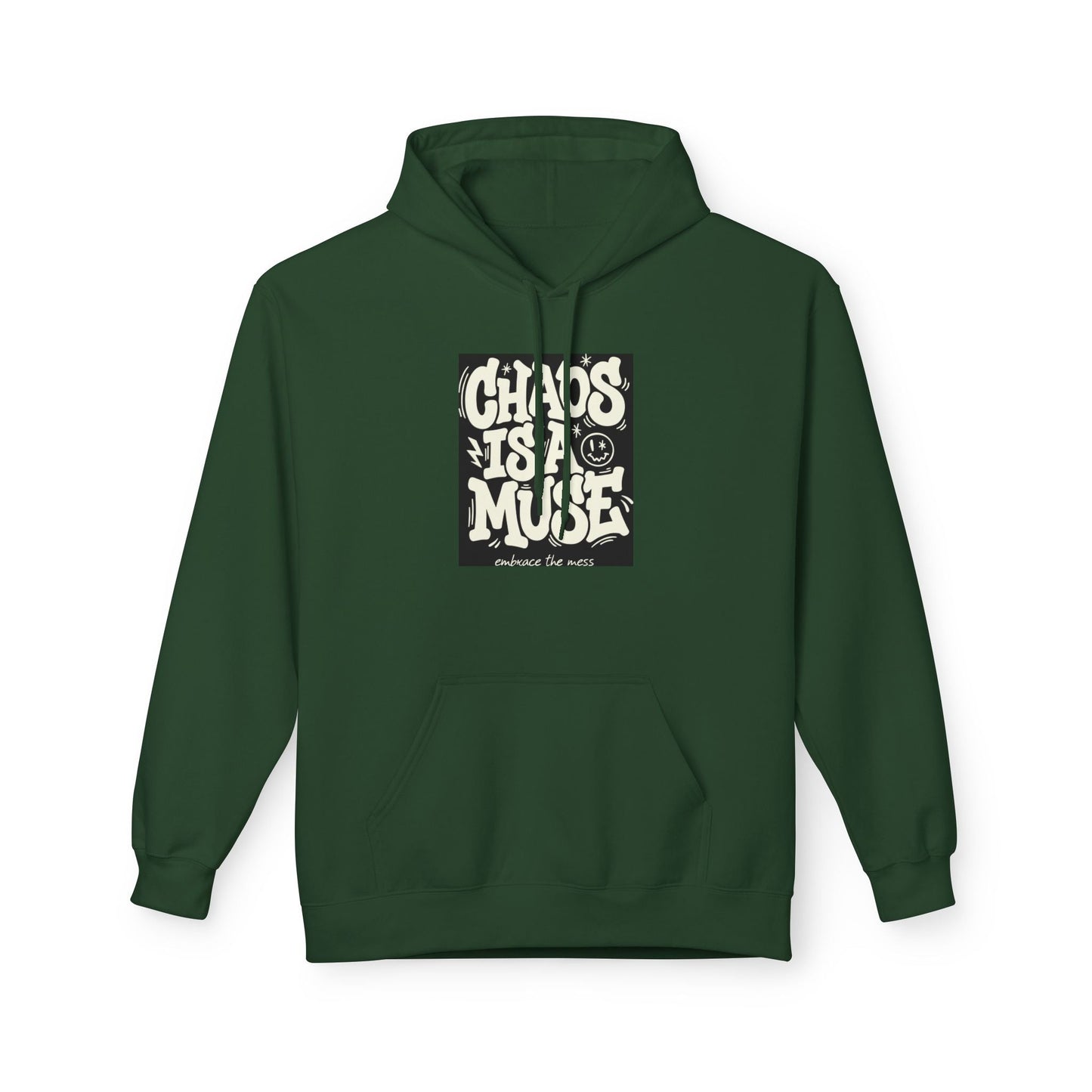 Chaos Is A Muse Hoodie — Retro Psychedelic Graphic Pullover Printify