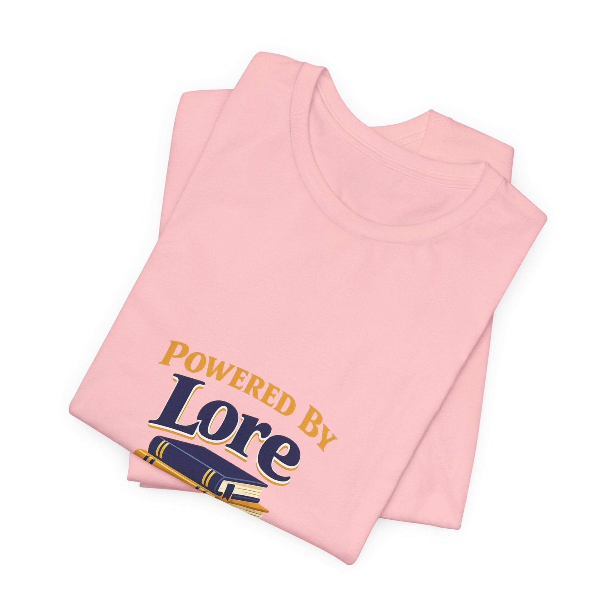 Powered by Lore T-Shirt — Gamer & Book Lover Tee Printify