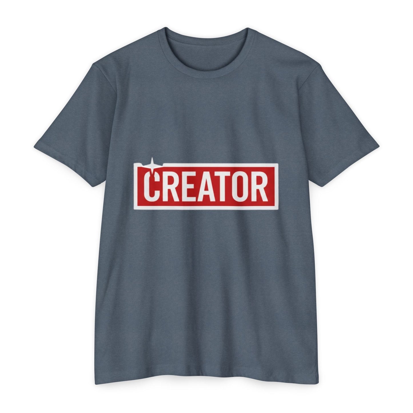Creator Graphic T-Shirt for Men – Bold Red Box Logo Tee for Content Creators Printify