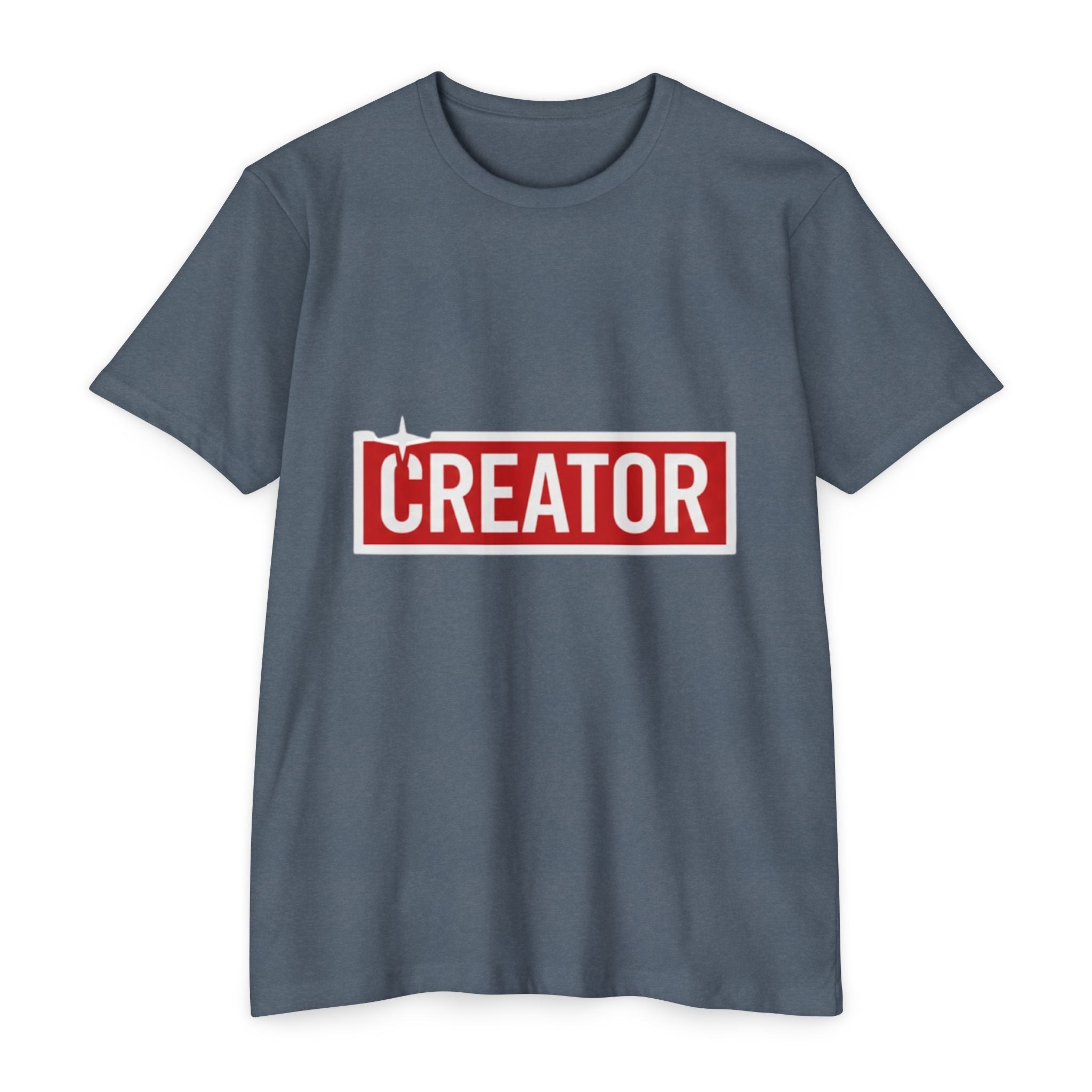 Creator Graphic T-Shirt — Bold Red Box Logo Tee for Content Creators
