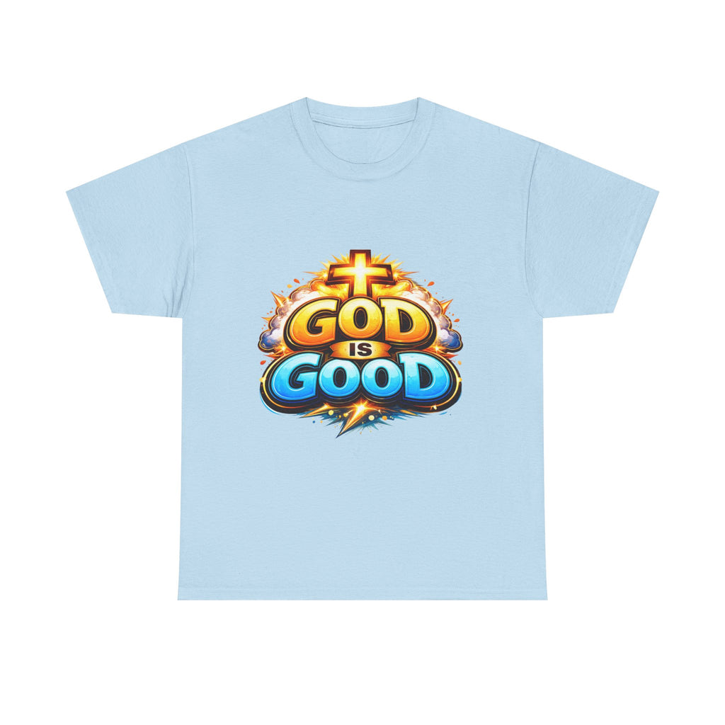 God Is Good T-Shirt — Christian Faith Tee with Cross Graphic