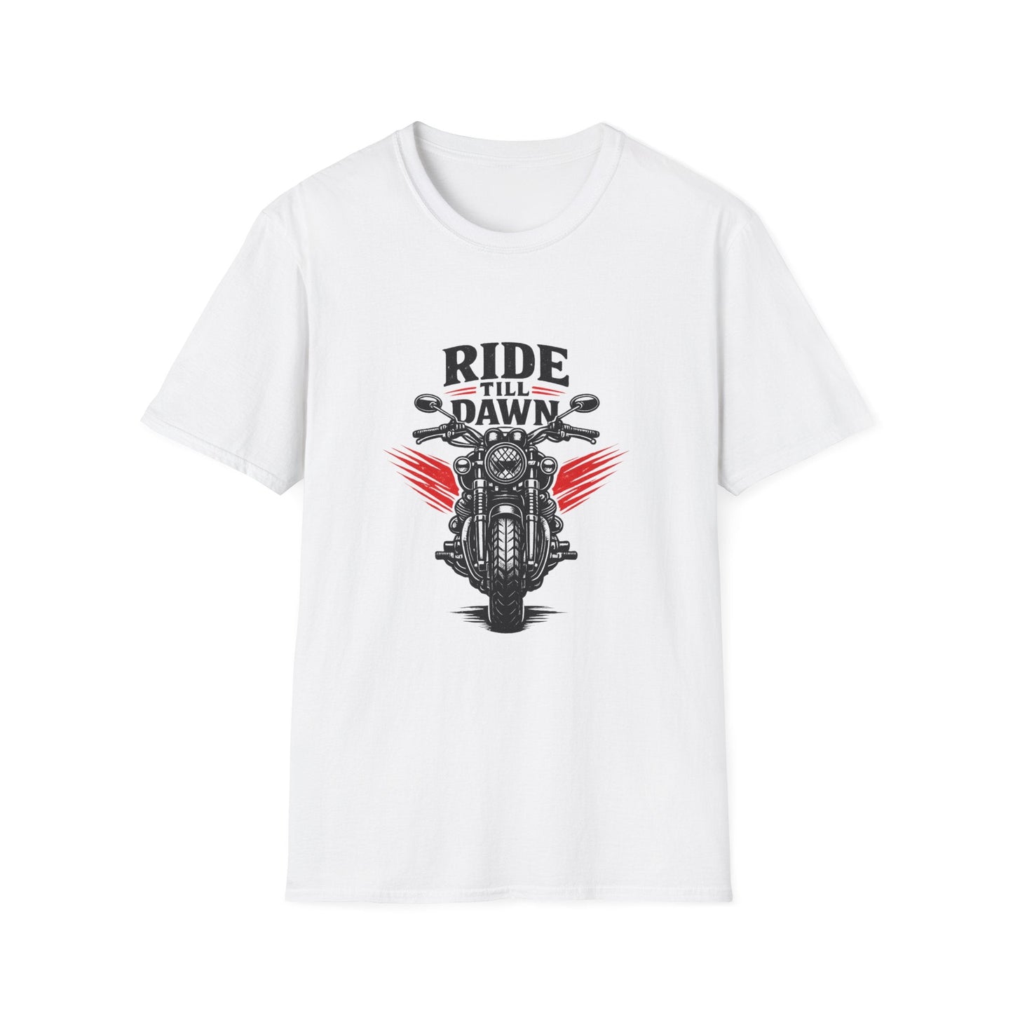 Ride Till Dawn Motorcycle T-Shirt Printify