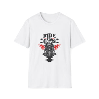 Ride Till Dawn Motorcycle T-Shirt Printify