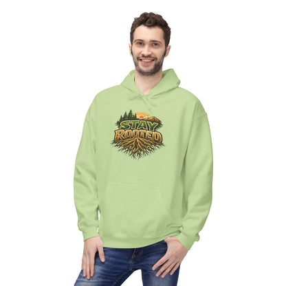 Stay Rooted Hoodie — Forest Nature Graphic Pullover