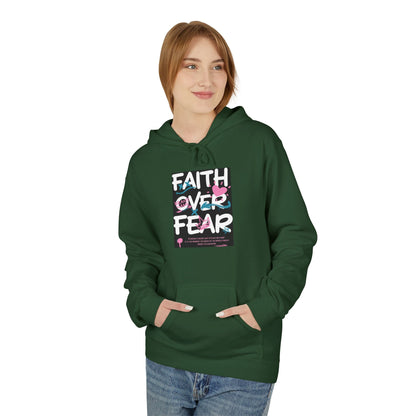 Faith Over Fear Hoodie — Floral Christian Inspiration Sweatshirt Printify