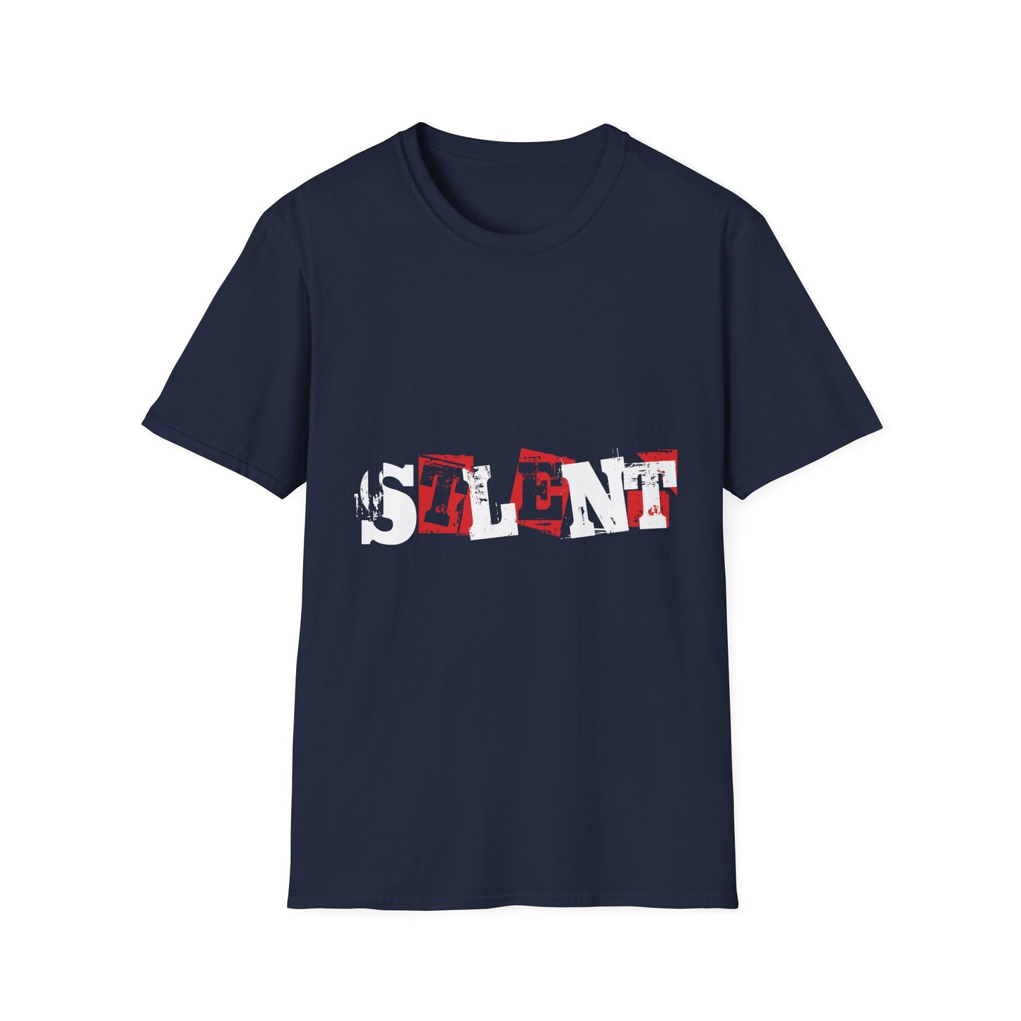 T-Shirt “LEFT” Red Distressed Block Letter Graphic — Vintage Stamped Tee
