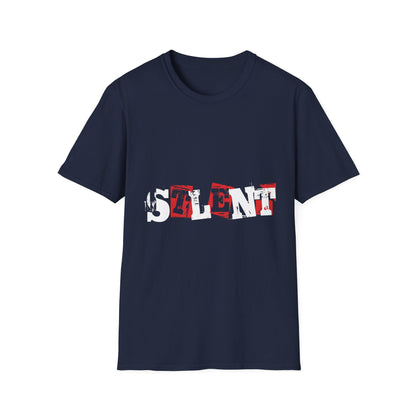 T-Shirt “LEFT” Red Distressed Block Letter Graphic — Vintage Stamped Tee