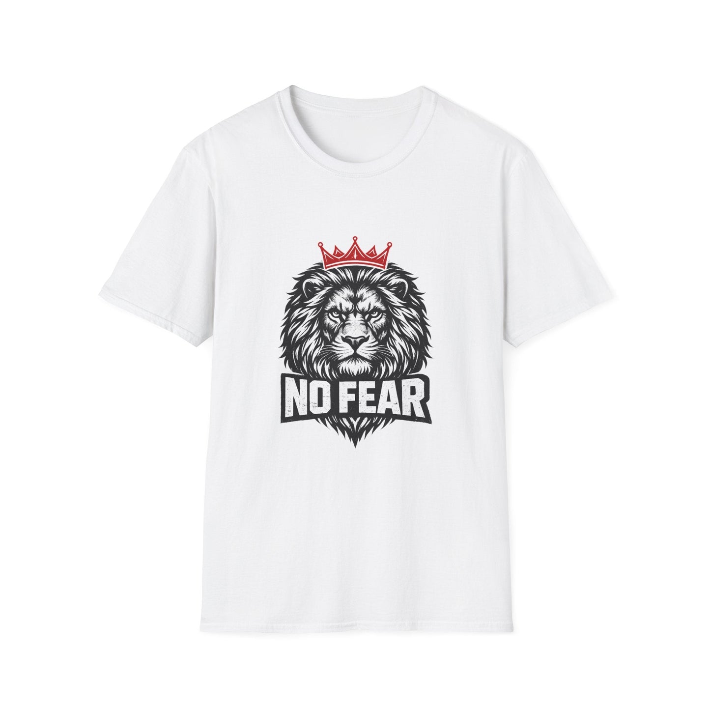 No Fear Lion T‑Shirt — Crowned Lion Graphic Tee Printify