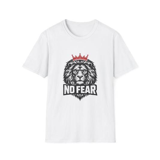 No Fear Lion T‑Shirt — Crowned Lion Graphic Tee Printify