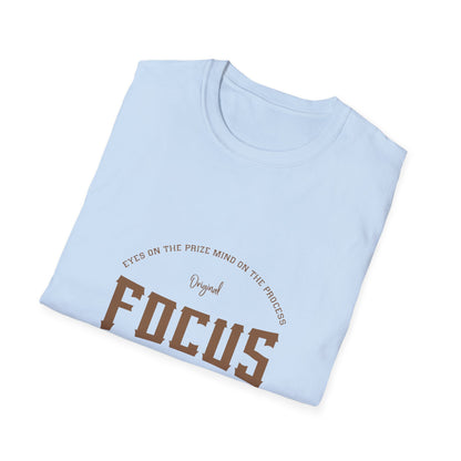 Focus Graphic T‑Shirt — Motivational Retro Football Design