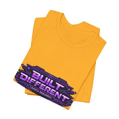 Built Different Tee — Retro Purple Gaming Graphic T-Shirt Printify