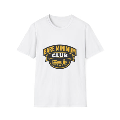 Unisex Bare Minimum Club Graphic T-Shirt – Funny Minimalist Lifestyle Tee Printify