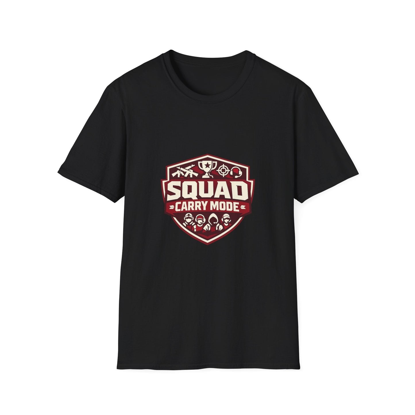 Squad Carry Mode T-Shirt — Gamer Team Logo Tee Printify