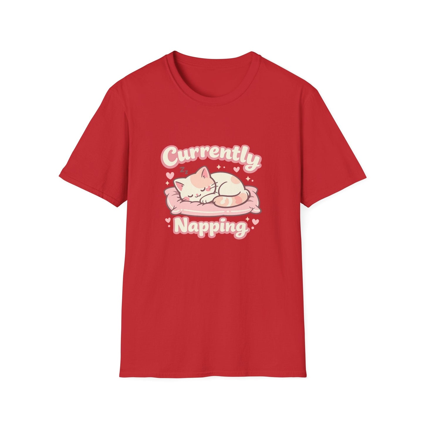 Cat Napping T-Shirt — Cute Sleeping Cat Tee for Cat Lovers Printify