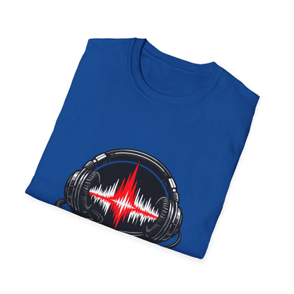 Sound Engineer T-Shirt — Headphones & Waveform Audio Tech Tee Printify