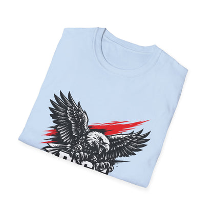 Rise Above Eagle T-Shirt — Patriotic Graphic Tee with Soaring Eagle Printify