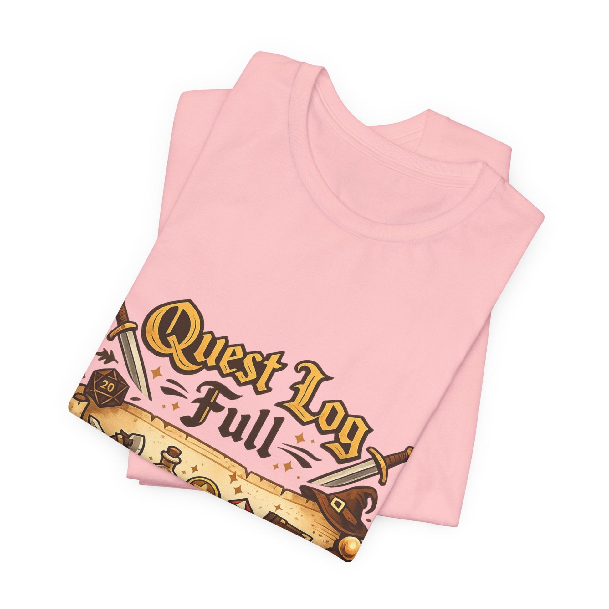 Quest Log Full T-Shirt — Gamer RPG Adventure Tee Printify