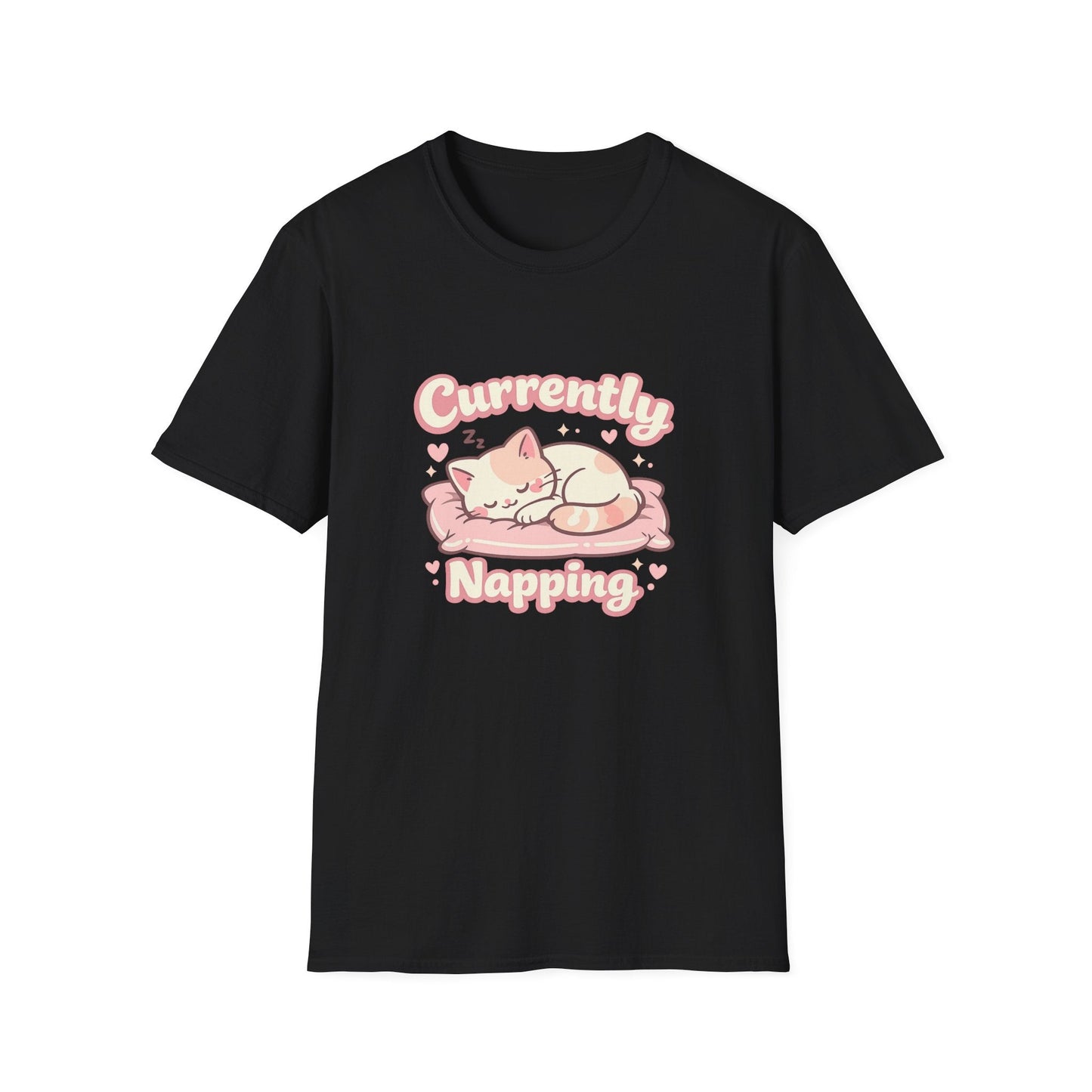 Cat Napping T-Shirt — Cute Sleeping Cat Tee for Cat Lovers Printify