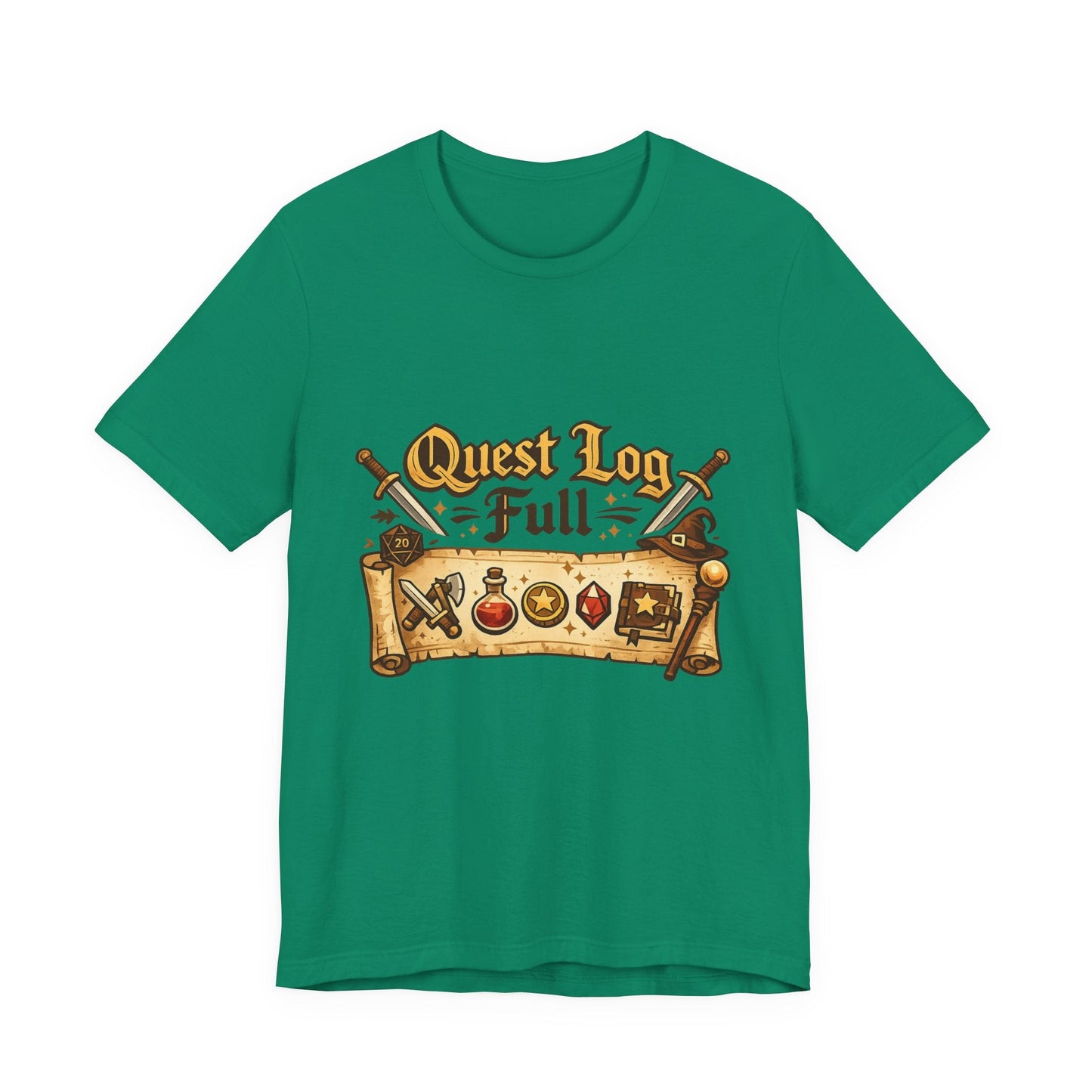 Quest Log Full T-Shirt — Gamer RPG Adventure Tee Printify