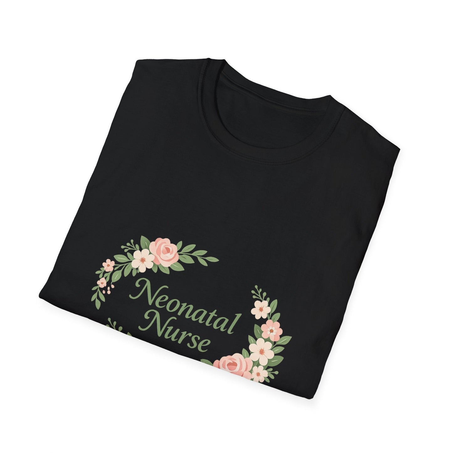 Neonatal Nurse Floral T-Shirt — Cute Gift for NICU Nurses Printify