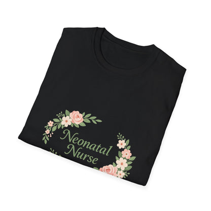 Neonatal Nurse Floral T-Shirt — Cute Gift for NICU Nurses Printify