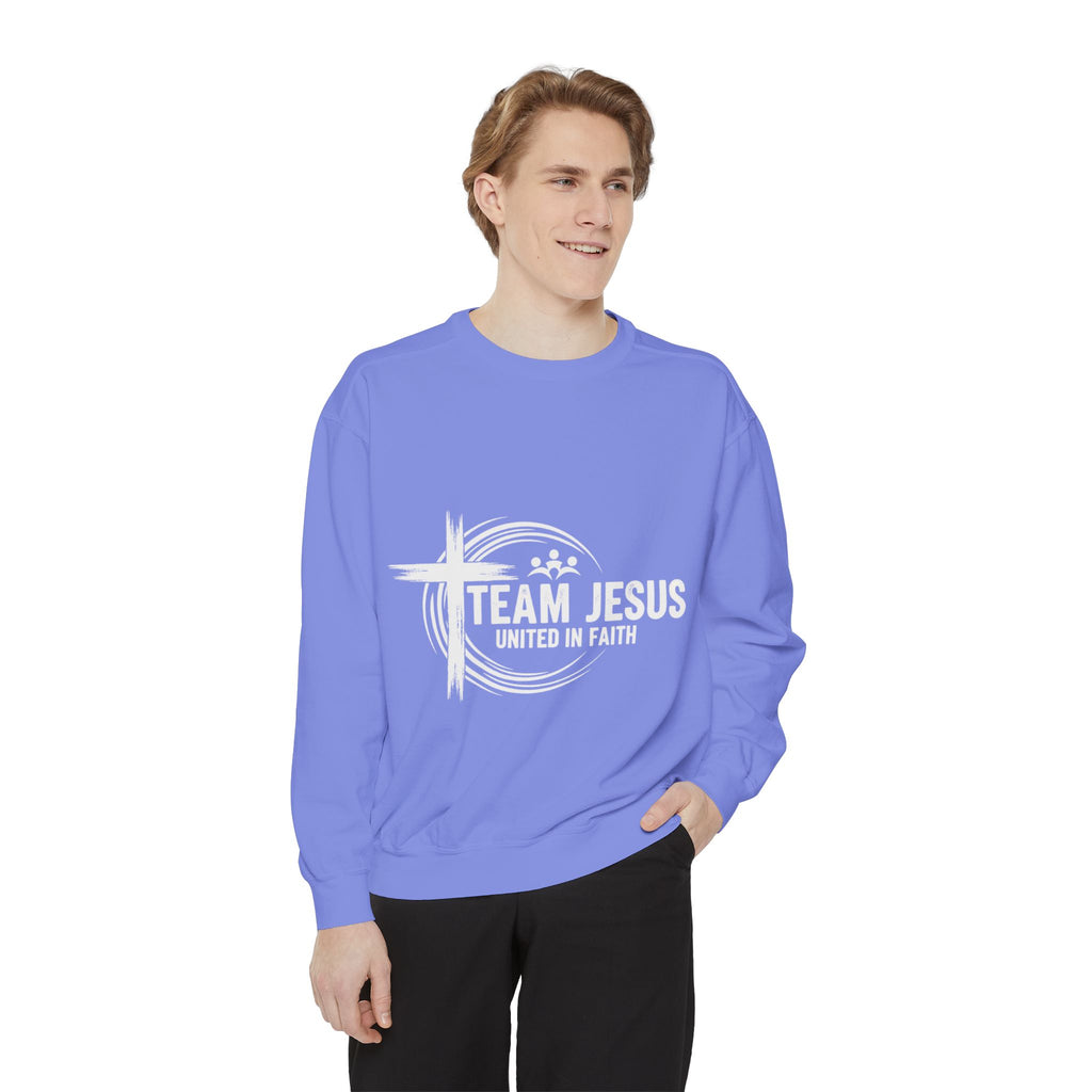 Team Jesus Crewneck Sweatshirt — Faith-Based Christian Graphic Pullover